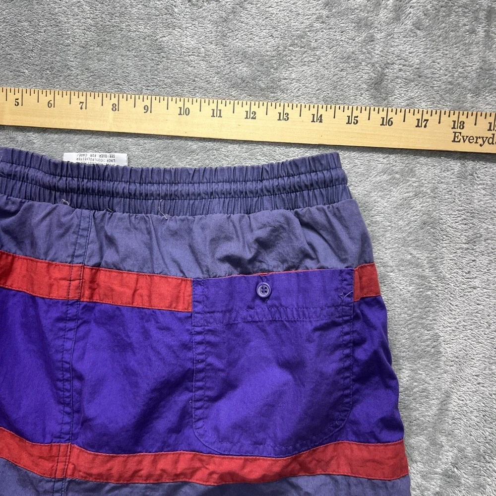 Vintage Esprit Swimming Trunks Faded Color Block Lined Nylon Shorts Baggies L